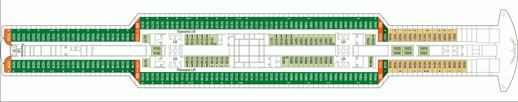 Deckplan Deck 15 – MSC Seaview