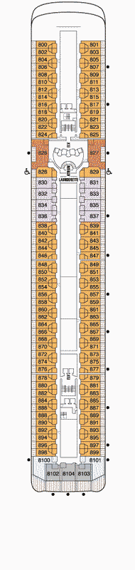 Deckplan Deck 8 – Seven Seas Mariner