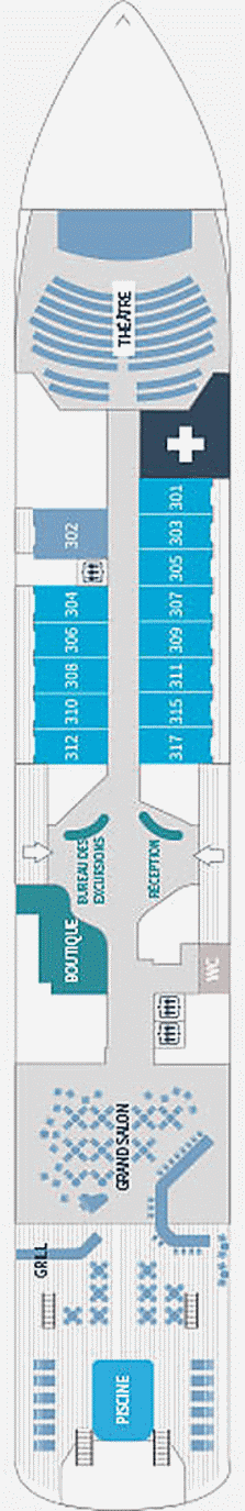 Deckplan Deck 3 – Bougainville