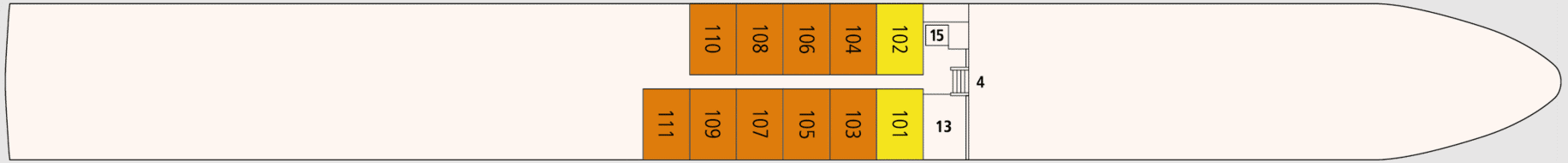 Deckplan Deck 1 – A-Rosa Clea