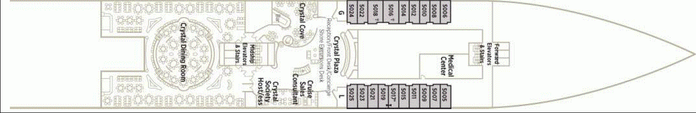 Deckplan Deck 5 Crystal Deck – Crystal Symphony