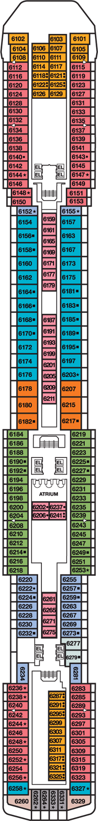 Deckplan Empress Deck – Carnival Miracle