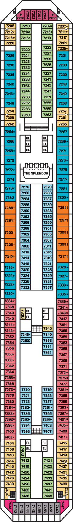 Deckplan Empress Deck – Carnival Splendor