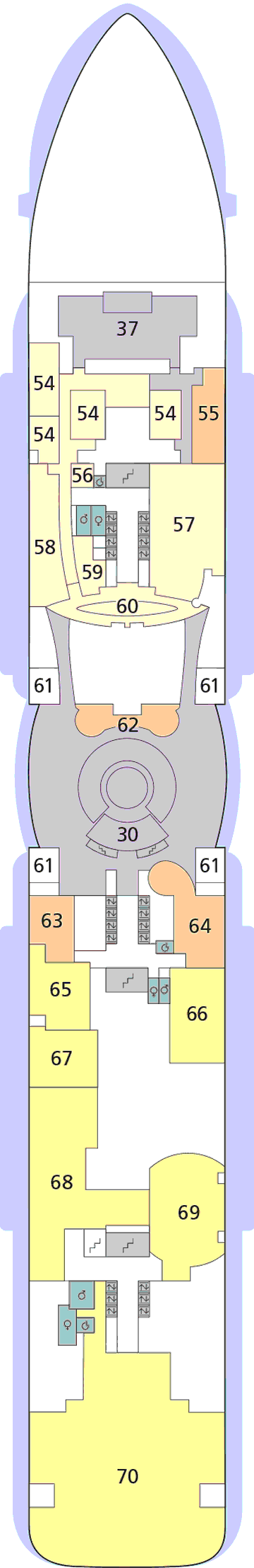 Deckplan Deck 6 – AIDAnova