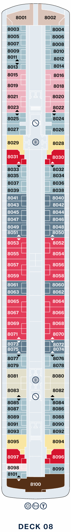 Deckplan Deck 8 – Explora III