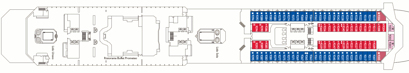 Deckplan Libra Deck – Costa Serena