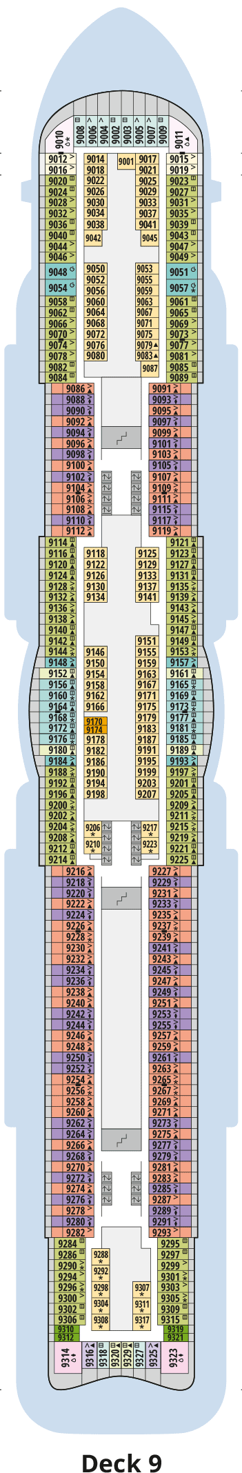 Deckplan Deck 09 – AIDAcosma