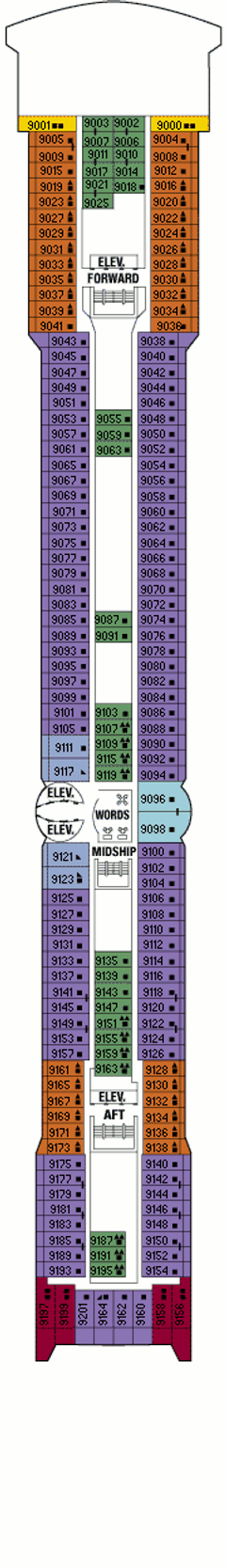 Deckplan Sky Deck – Celebrity Summit