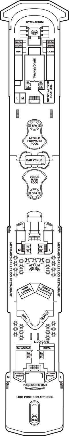 Deckplan Lido Deck – Carnival Pride