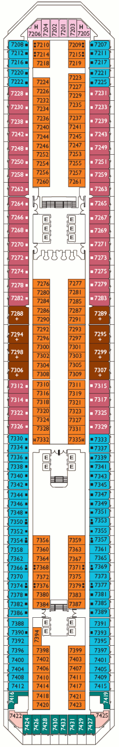 Deckplan Caracas Deck – Costa Fortuna