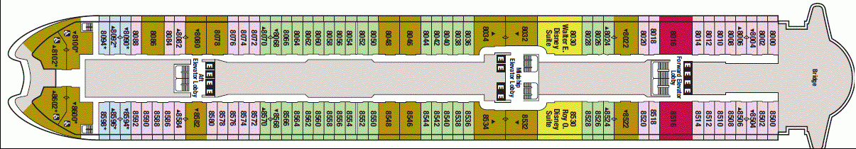 Deckplan Deck 8 – Disney Magic