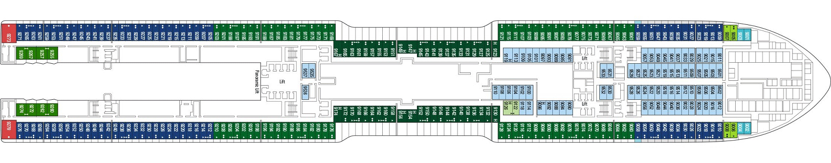 Deckplan Deck 9 - Dublin – MSC World Europa