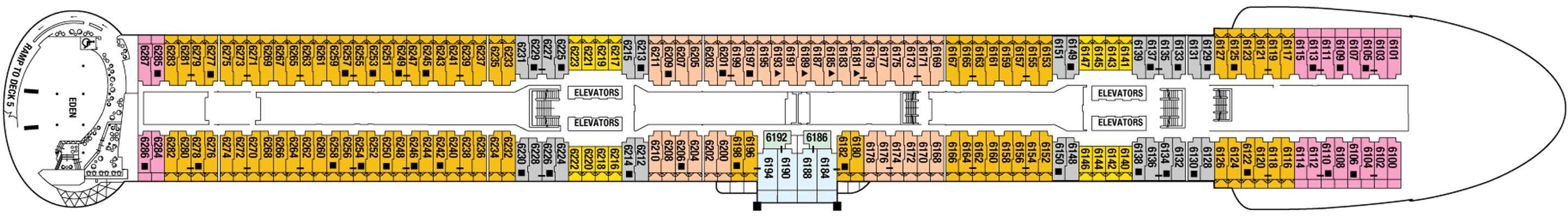 Deckplan Deck 06 – Celebrity Edge
