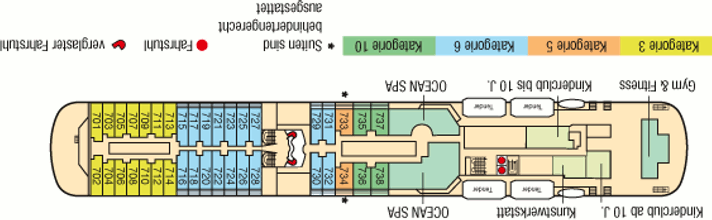 Deckplan Sport Deck – MS Europa