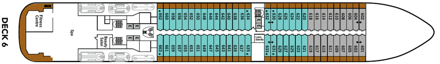 Deckplan Deck 6 – Silver Dawn