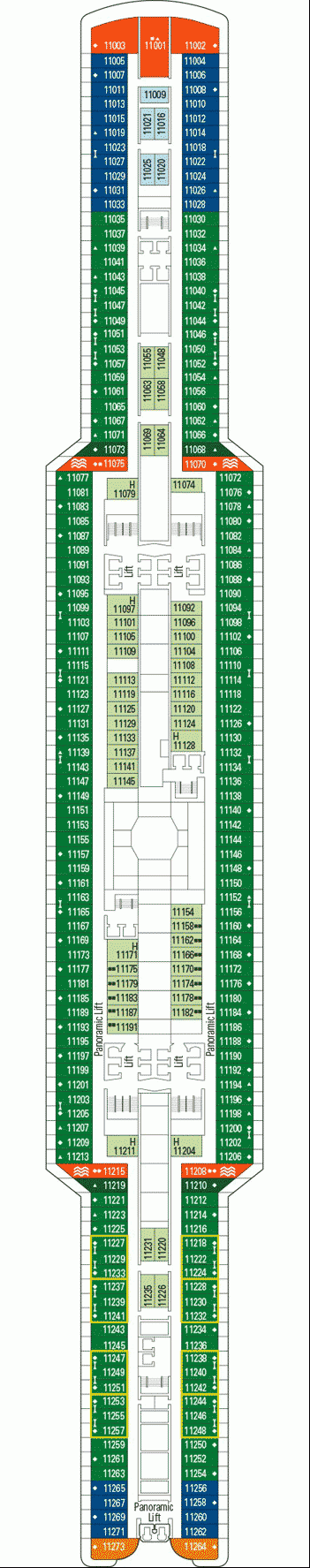 Deckplan Deck 11 – MSC Seaview
