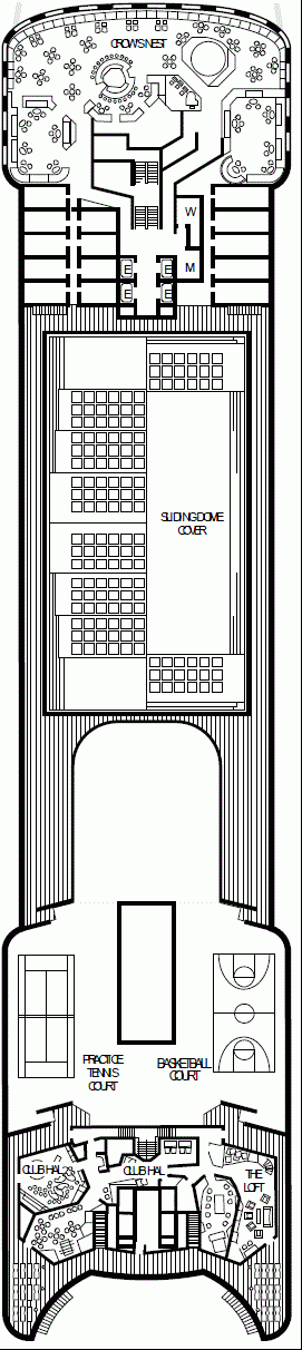 Deckplan Deck 9 - Sports Deck – Volendam
