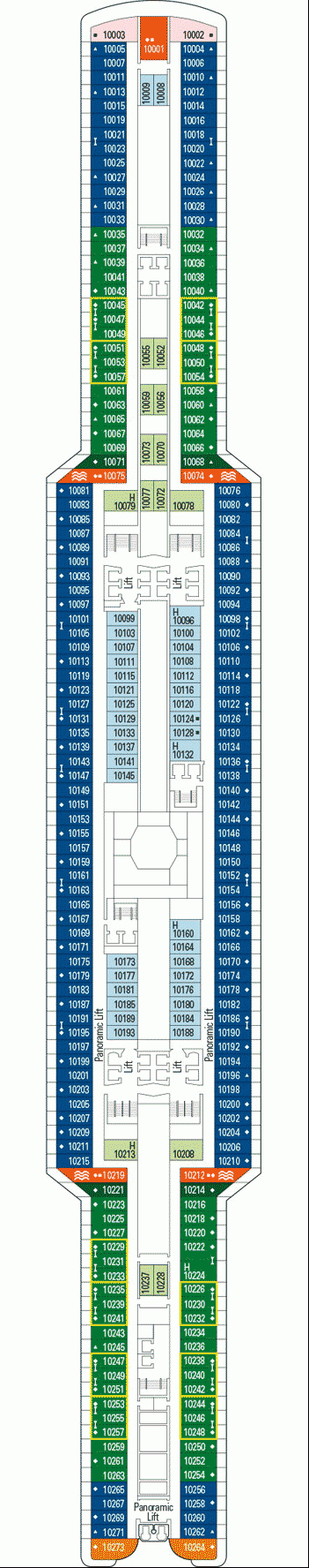 Deckplan Deck 10 – MSC Seaview