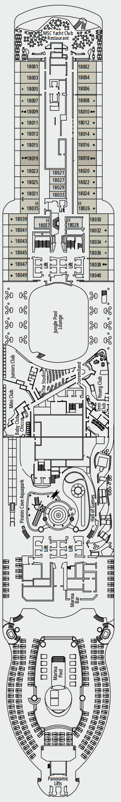 Deckplan 18 Capri – MSC Seascape