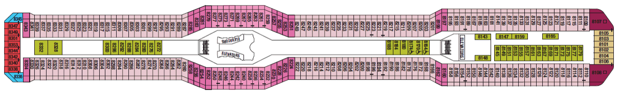 Deckplan Vista Deck – Celebrity Eclipse