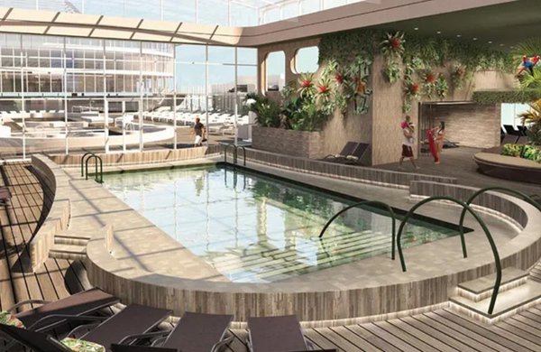 Das Schiff ist mit zahlreichen Pools versehen