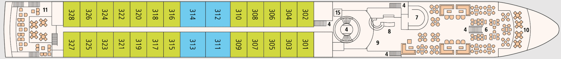 Deckplan Deck 3 – A-Rosa Clea