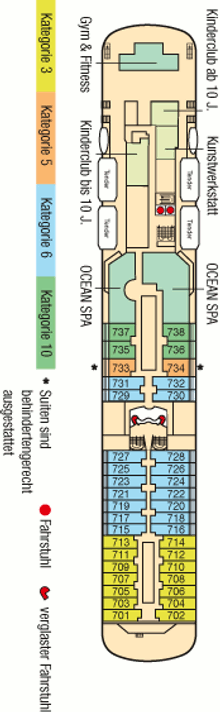 Deckplan Sport Deck – MS Europa