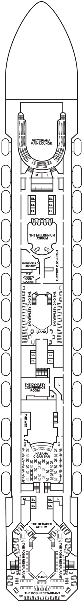 Deckplan Atlantic Deck – Carnival Freedom