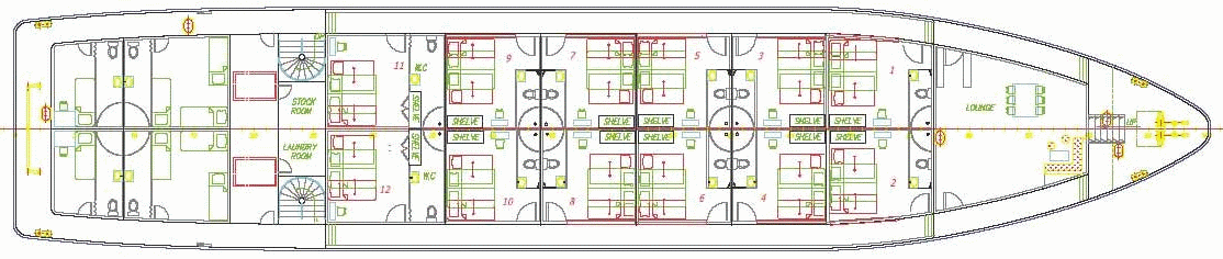 Deckplan Hauptdeck – Lan Diep