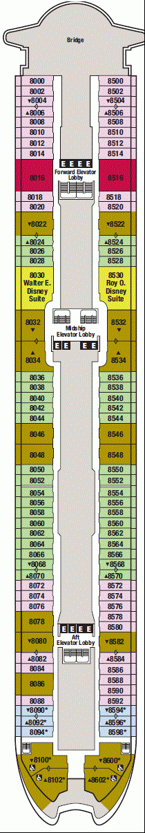 Deckplan Deck 8 – Disney Magic