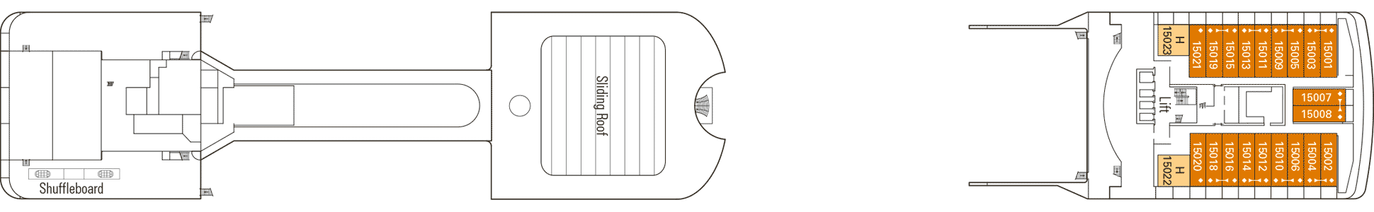 Deckplan Deck 15 - Capri – MSC Magnifica