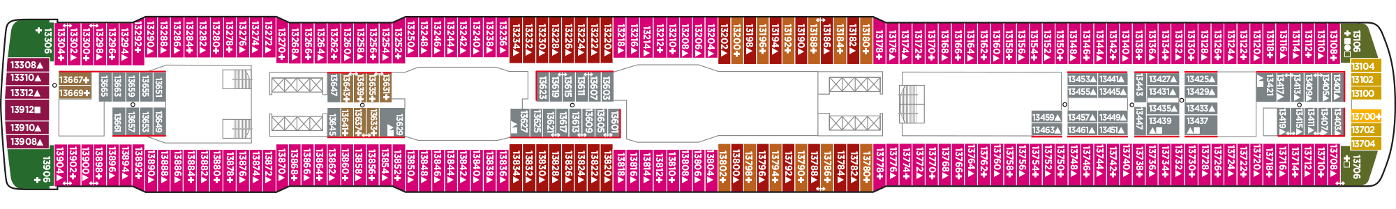 Deckplan Deck 13 – Norwegian Escape