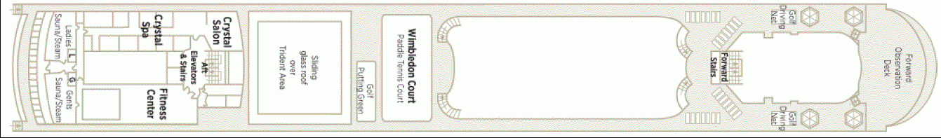 Deckplan Deck 12 Sun Deck – Crystal Symphony