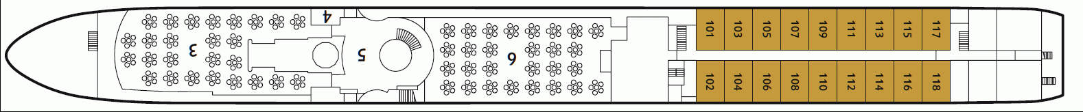 Deckplan Oberdeck – Maxima