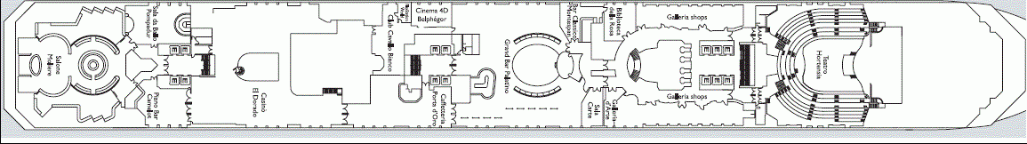 Deckplan Deck 5 Tivoli – Costa Favolosa
