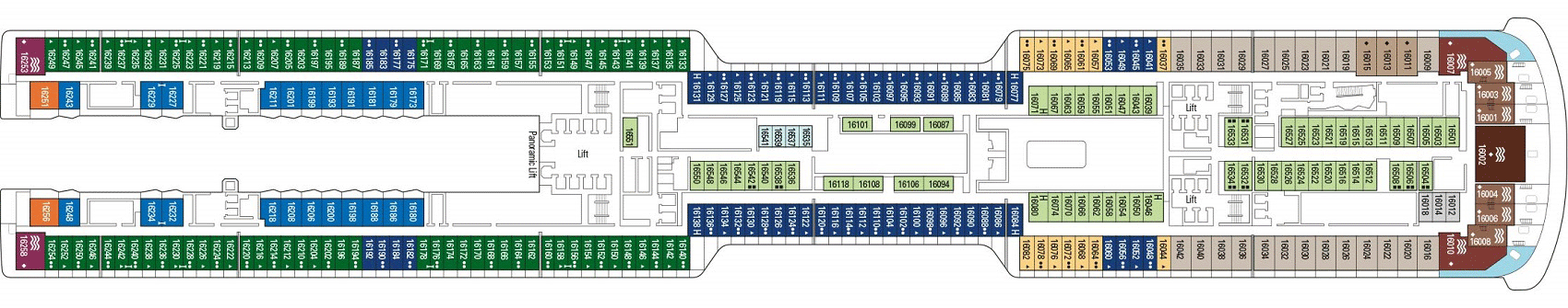 Deckplan Deck 16 - Bern – MSC World Europa