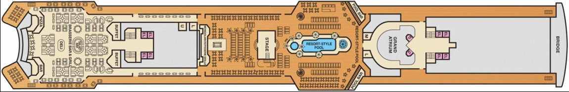 Deckplan Lido Deck – Carnival Paradise