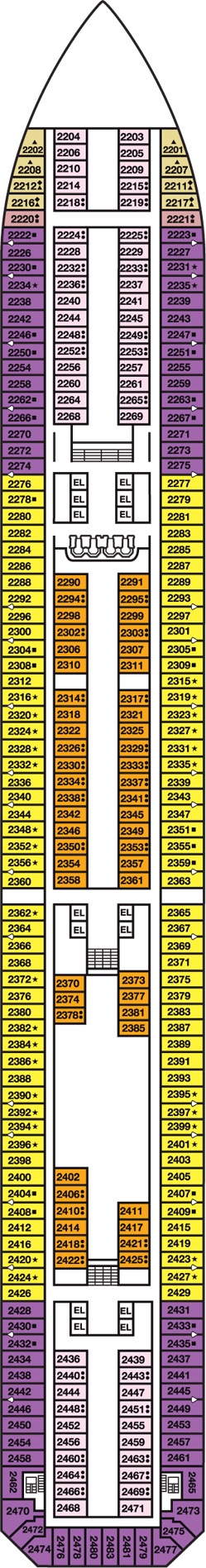Deckplan Main Deck – Carnival Liberty
