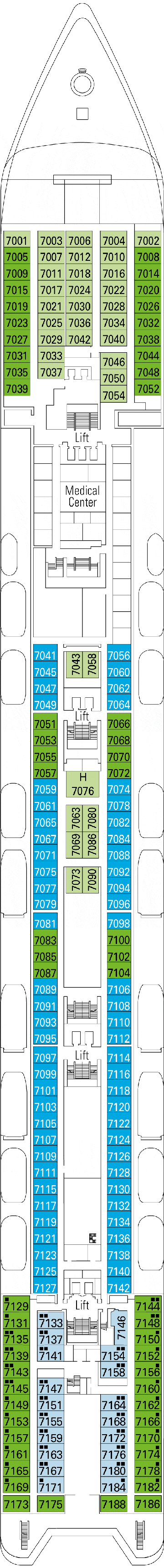 Deckplan Topazio – MSC Armonia
