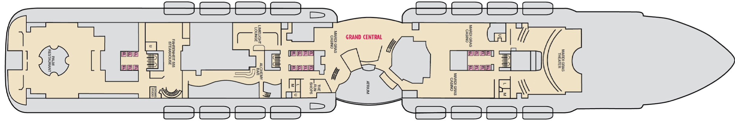 Deckplan Deck 7 – Mardi Gras