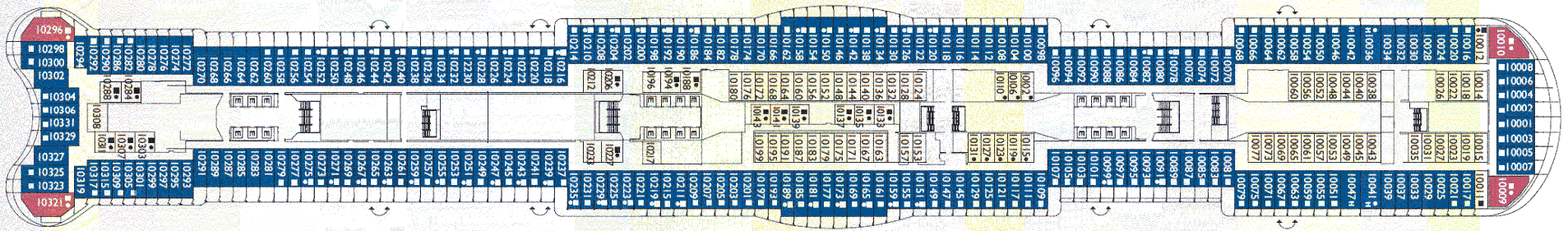 Deckplan Deck 10 – Costa Toscana