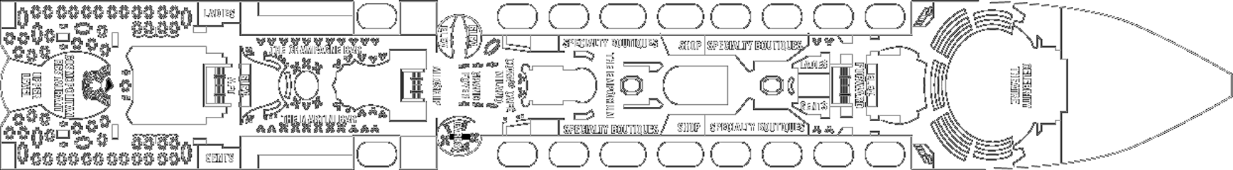 Deckplan Entertainment Deck – Celebrity Summit