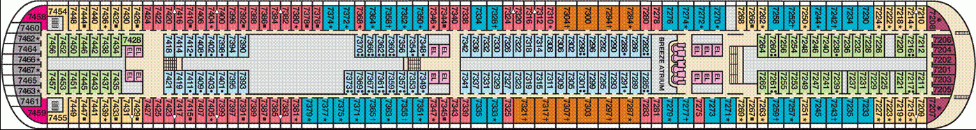 Deckplan Empress – Carnival Breeze