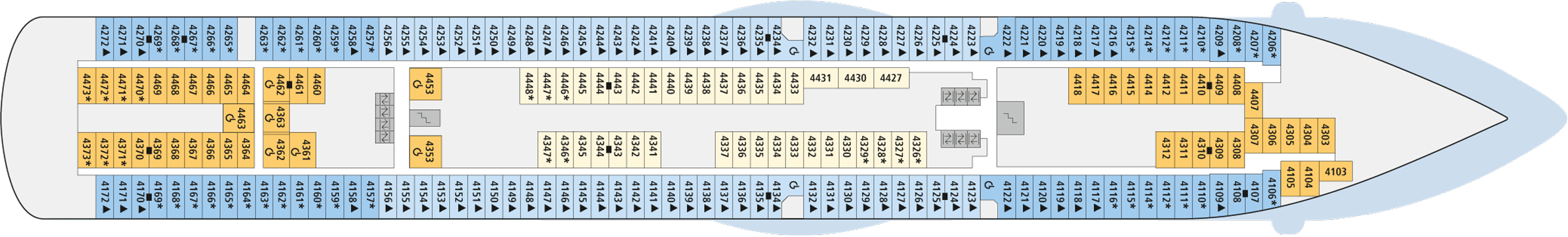 Deckplan Deck 4 – AIDAluna