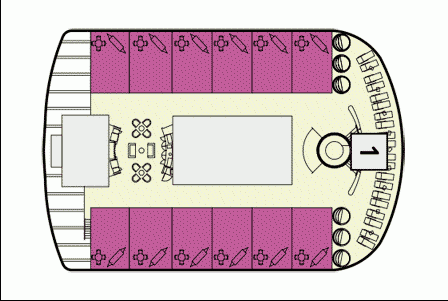 Deckplan Deck 16 - Möwe – Mein Schiff 1