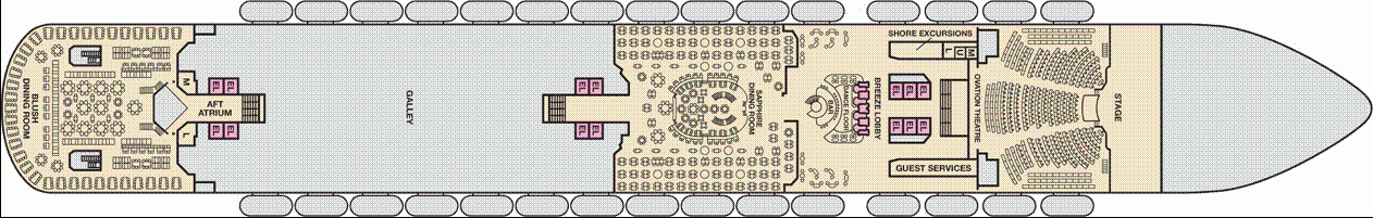 Deckplan Lobby – Carnival Breeze