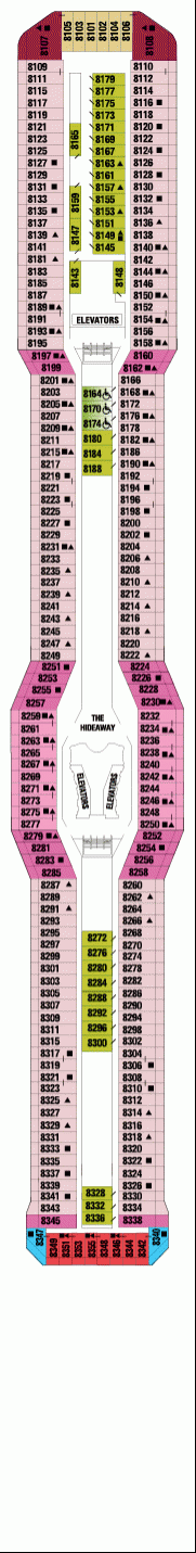 Deckplan Vista-Deck – Celebrity Reflection