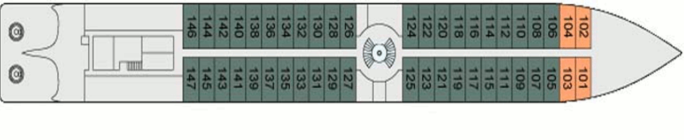 Deckplan Deck 1 – A-Rosa Donna