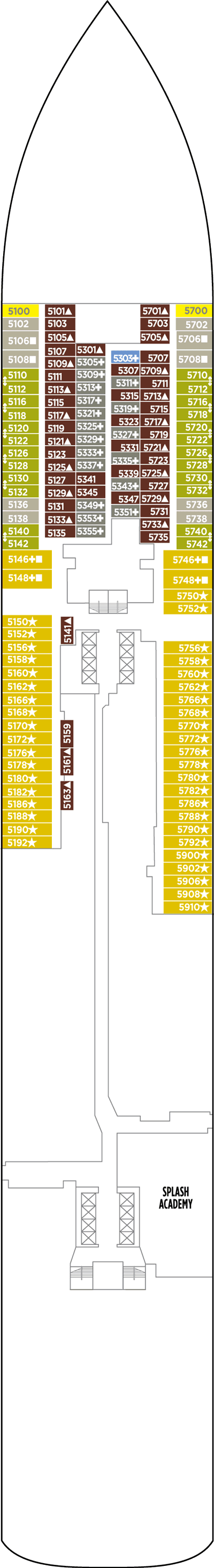 Deckplan Deck 5 – Norwegian Joy