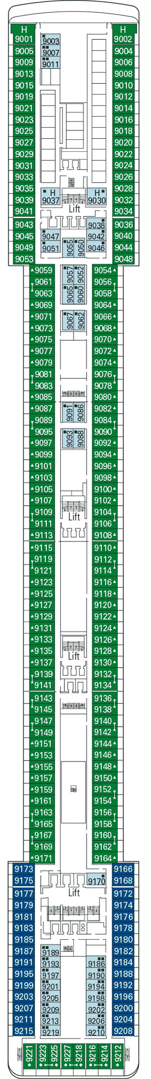 Deckplan Deck 9 - Intermezzo – MSC Musica